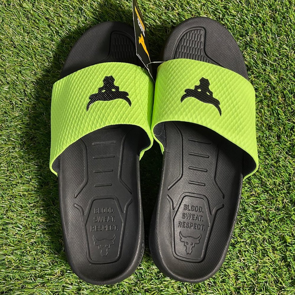 Under Armour Men's Project Rock Michelin Fat Tire Size Slides 3025237-302 NEW